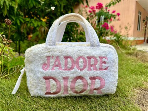 Christian Dior 'J'adore Dior' Terry Cloth Handbag .